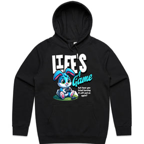 "Life’s A Game – Funny Gamer Bunny Graphic T-Shirt"