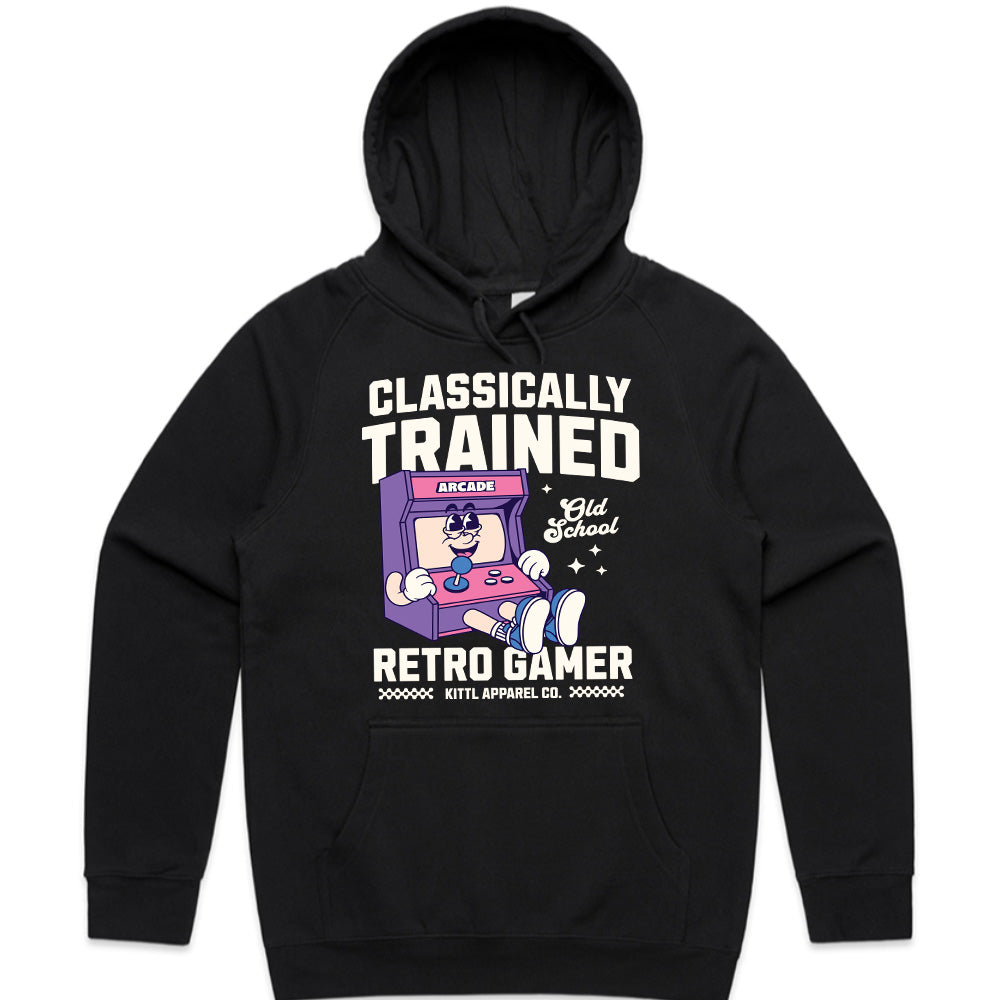 "Classically Trained Retro Gamer – Vintage Arcade T-Shirt"