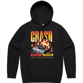 "CRASH – Retro Gaming Glitch Pixel Art T-Shirt"