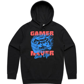 "Gamer Never Give Up" Motivational Gaming T-Shirt – Ultimate Gamer Spirit Tee