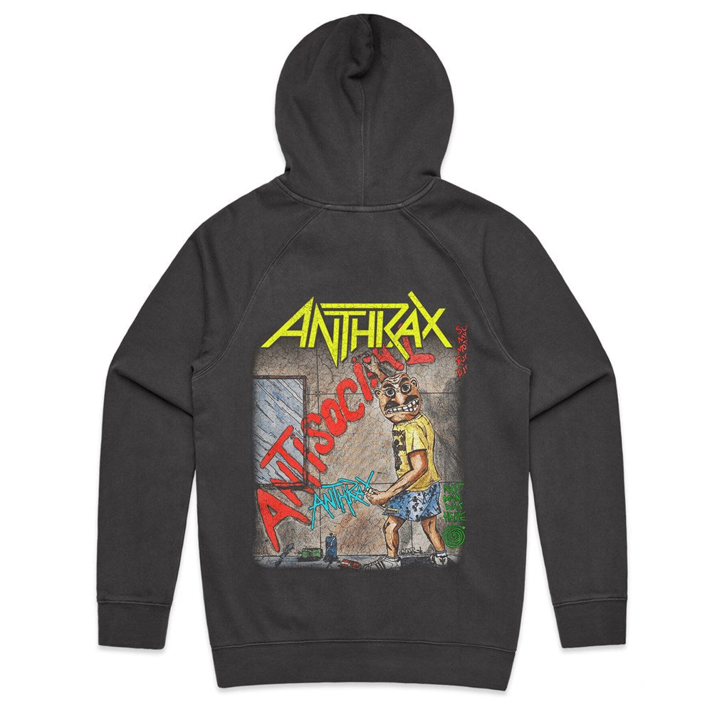 ANTHRAX - I'm Anti-Social - Hoodie Faded Black