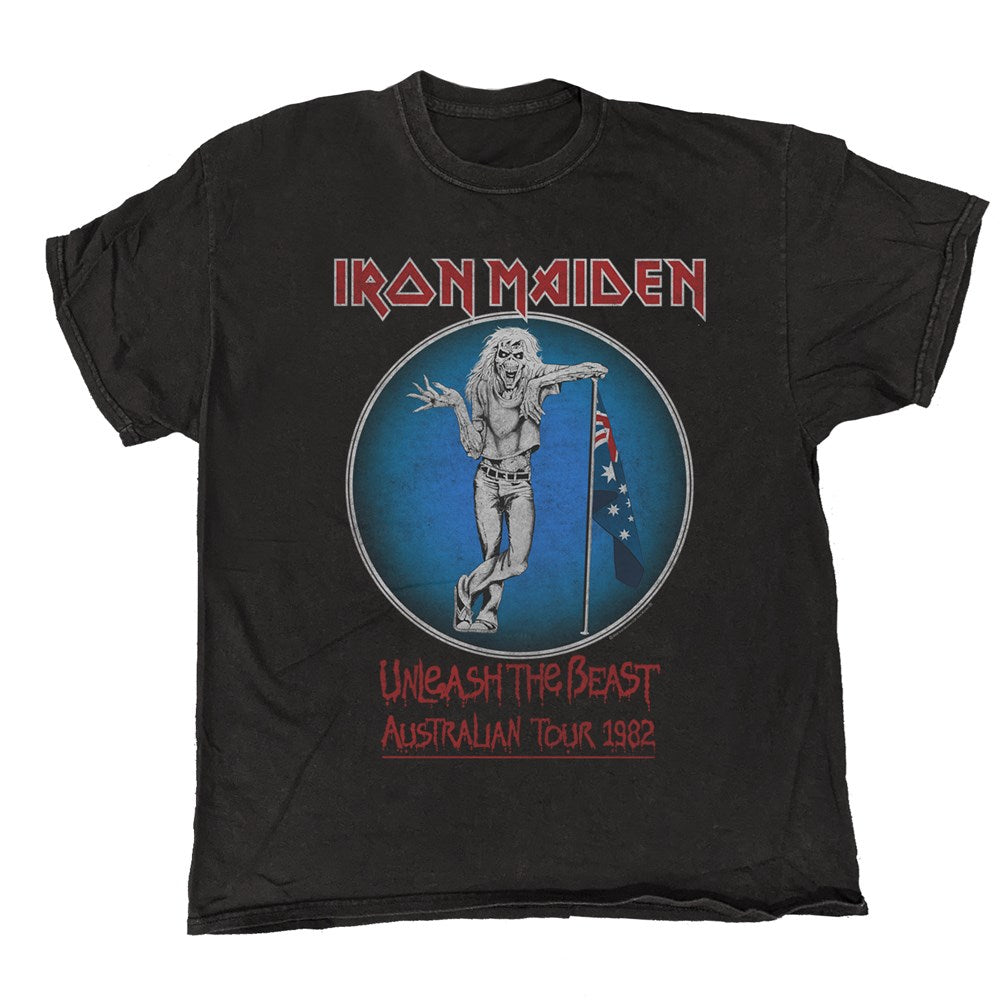 Iron Maiden - Unleash Tour - Vintage Wash T-shirt Black