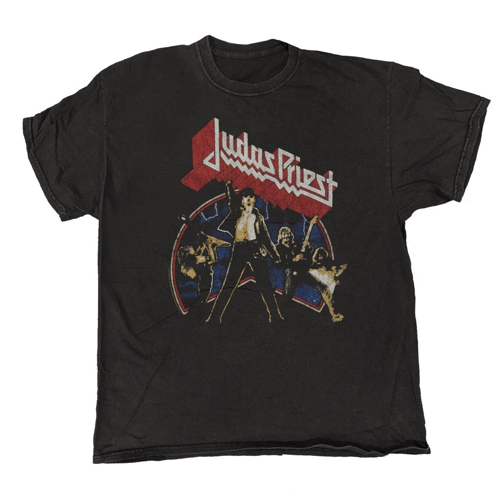 Judas Priest - Unleashed - T-shirt Vintage Black
