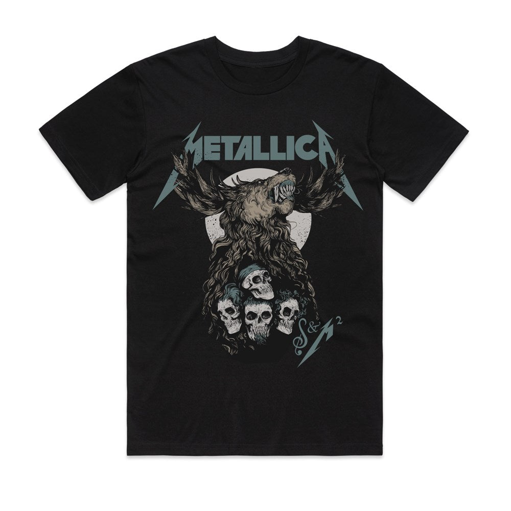 Metallica - S&M Skulls - Black T-shirt