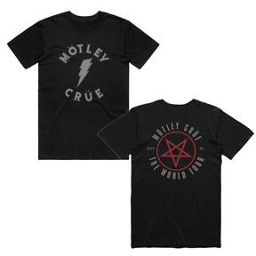 Motley Crue - Bolt World Tour -  Tshirt Black