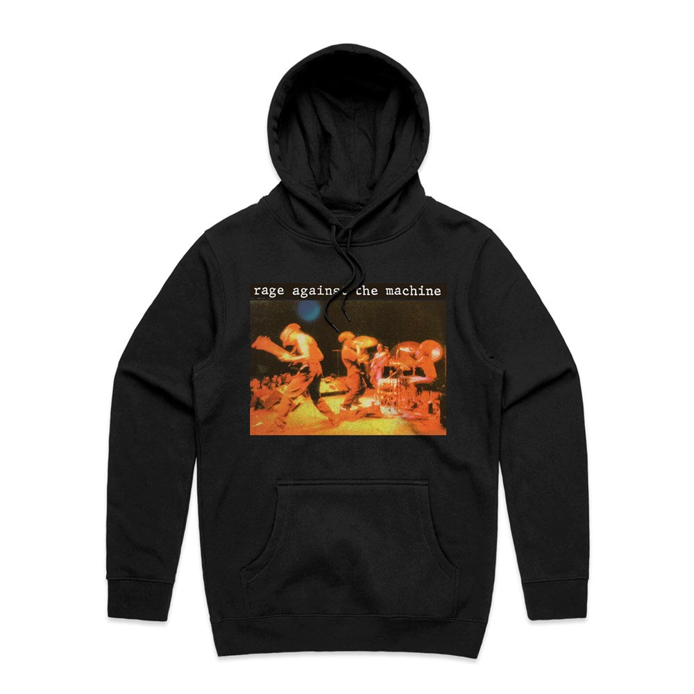 Rage Against The Machine - Live Anger Photo Unisex Black Pullover Hooded Sweatshirt