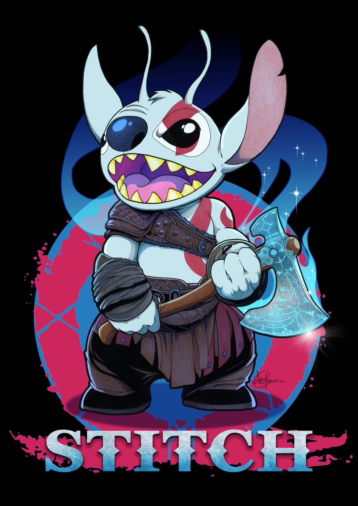 GOD OF WAR STITCH SHIRT